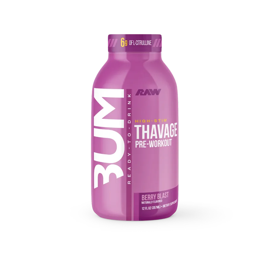 Bum Thavage RTD Pre-Workout Berry Blast 12 oz