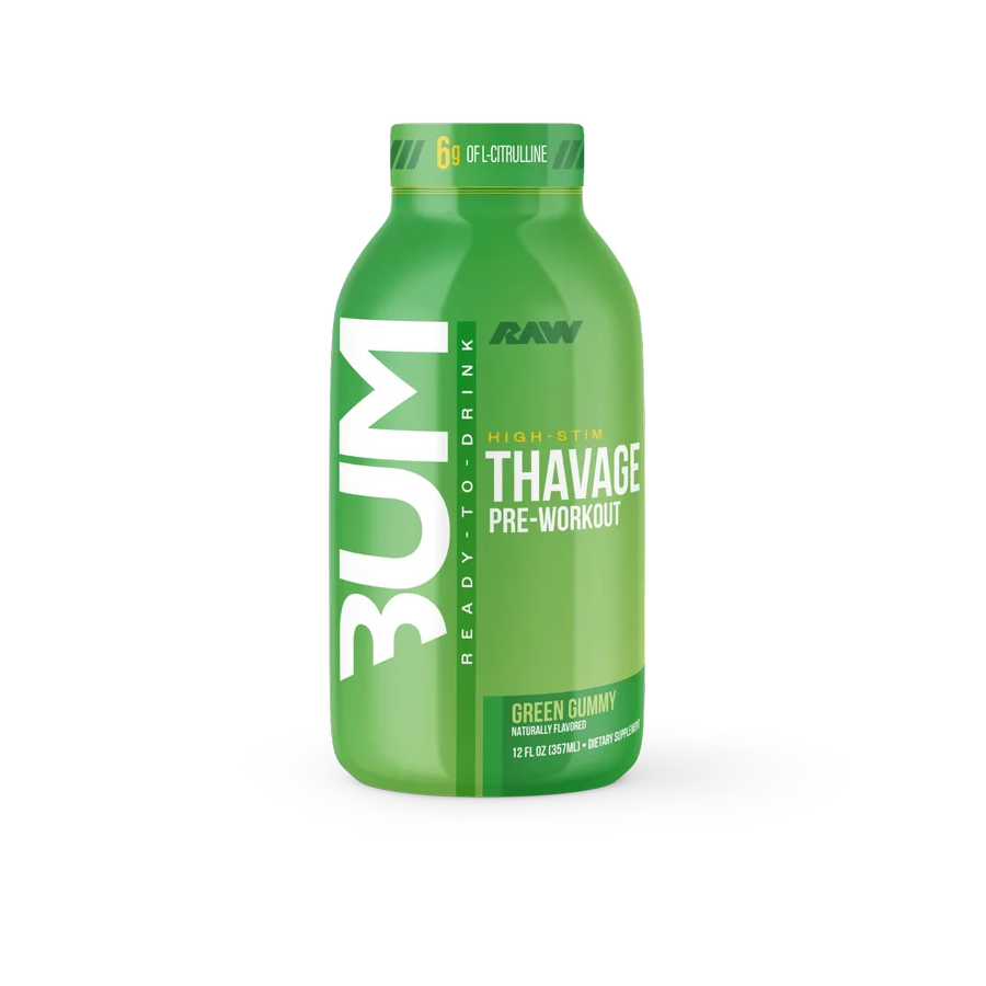 Bum Thavage RTD Pre-Workout Green Gummy 12 oz