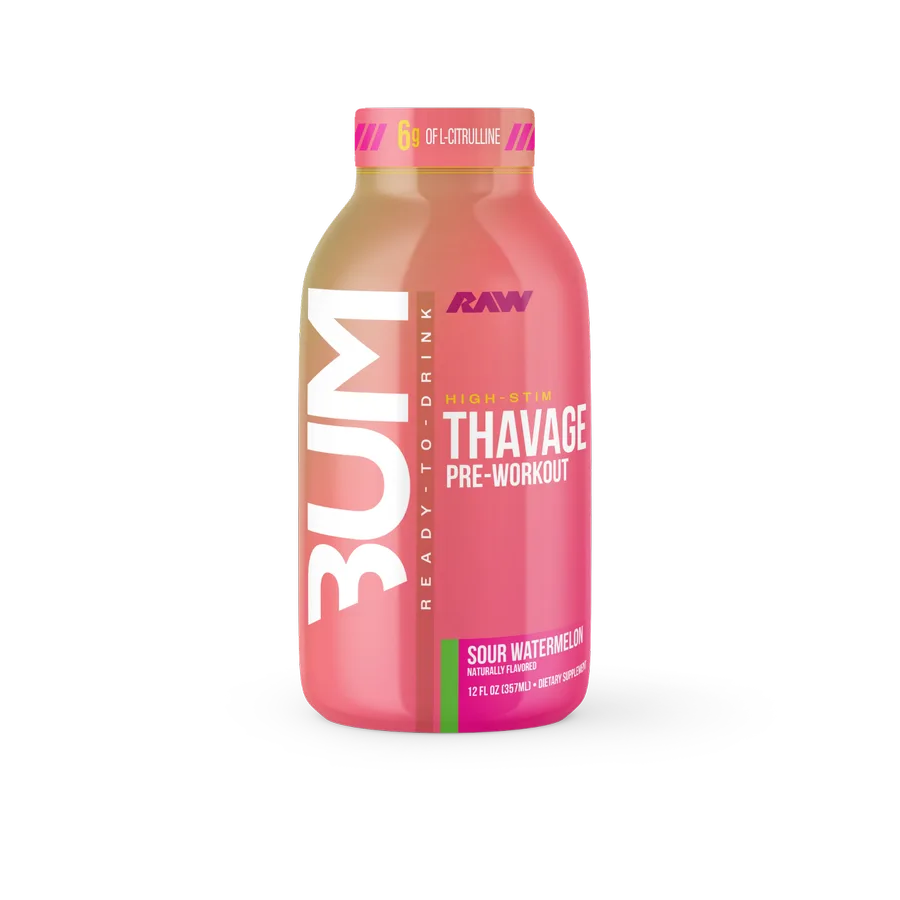 Bum Thavage RTD Pre-Workout Sour Watermelon 12 oz
