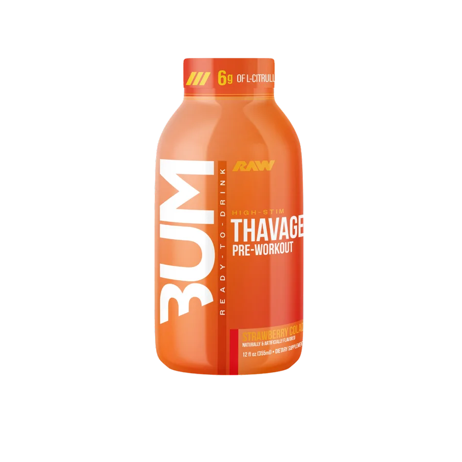 Bum Thavage RTD Pre-Workout Strawberry Colada 12 oz