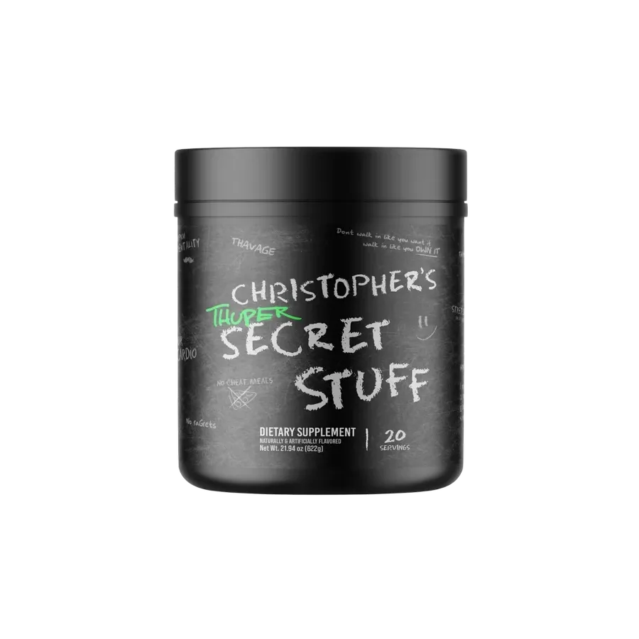 Pre-entreno BUM X RAW Thuper Thavage Christopher Secret Stuff, 20 Porciones