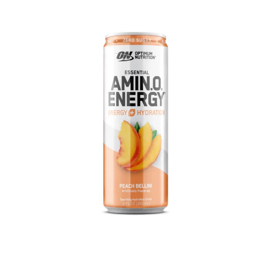 Optimum Nutrition Amino Energy Peach Bellini Lata 12 oz
