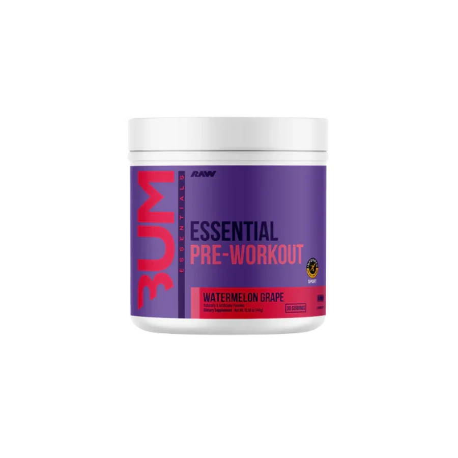Pre-entreno BUM X RAW Essential Watermelon Grape, 30 Porciones