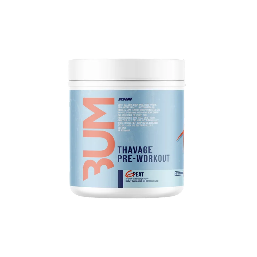 Pre-entreno BUM X RAW Thavage 6Peat, 40/20 Porciones