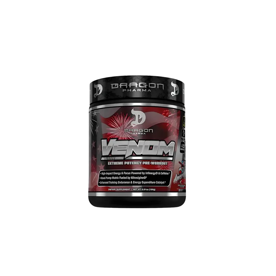 Pre-entreno Dragon Pharma Venom American Juice, 40/20 Porciones