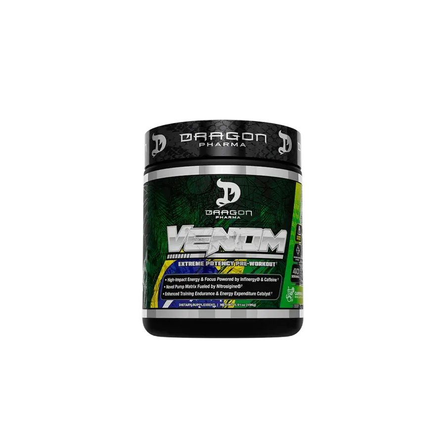 Pre-entreno Dragon Pharma Venom Caipirinha, 40/20 Porciones