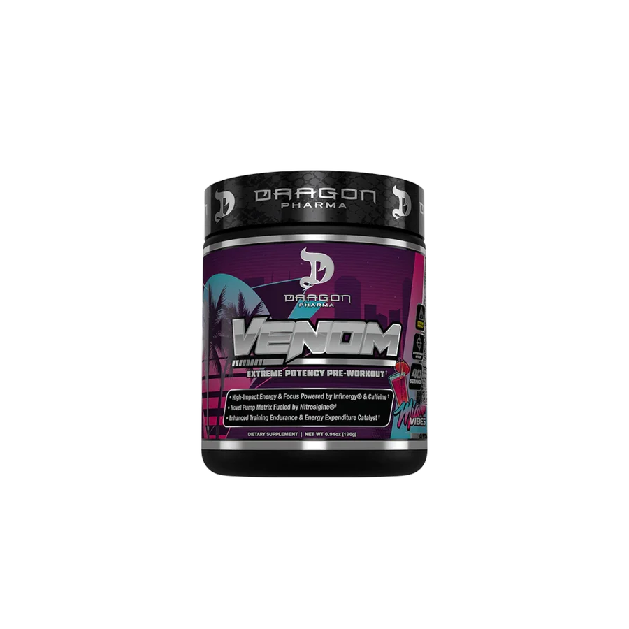 Pre-entreno Dragon Pharma Venom Miami Vibes, 40/20 Porciones