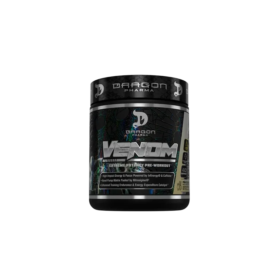 Pre-entreno Dragon Pharma Venom Piña Colada, 40/20 Porciones