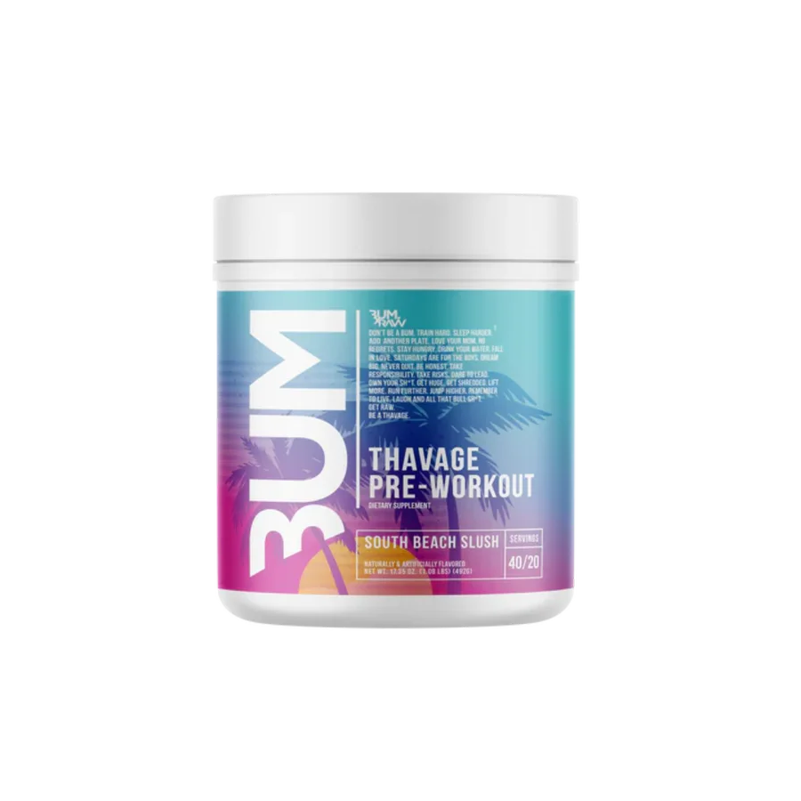 Pre-entreno BUM x RAW Thavage South Beach Slush, 40/20 porciones