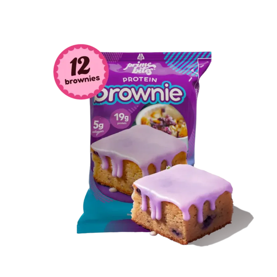 Prime Bites Brownie Blueberry Cobbler