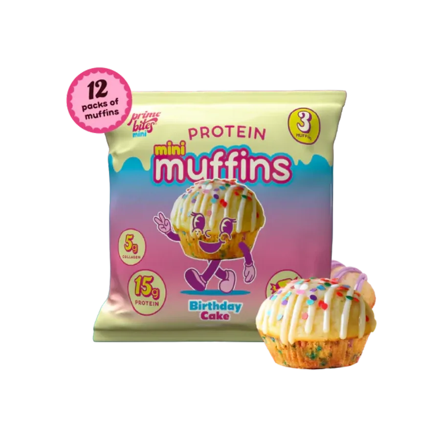 Prime Bites Mini Muffins Birthday Cake
