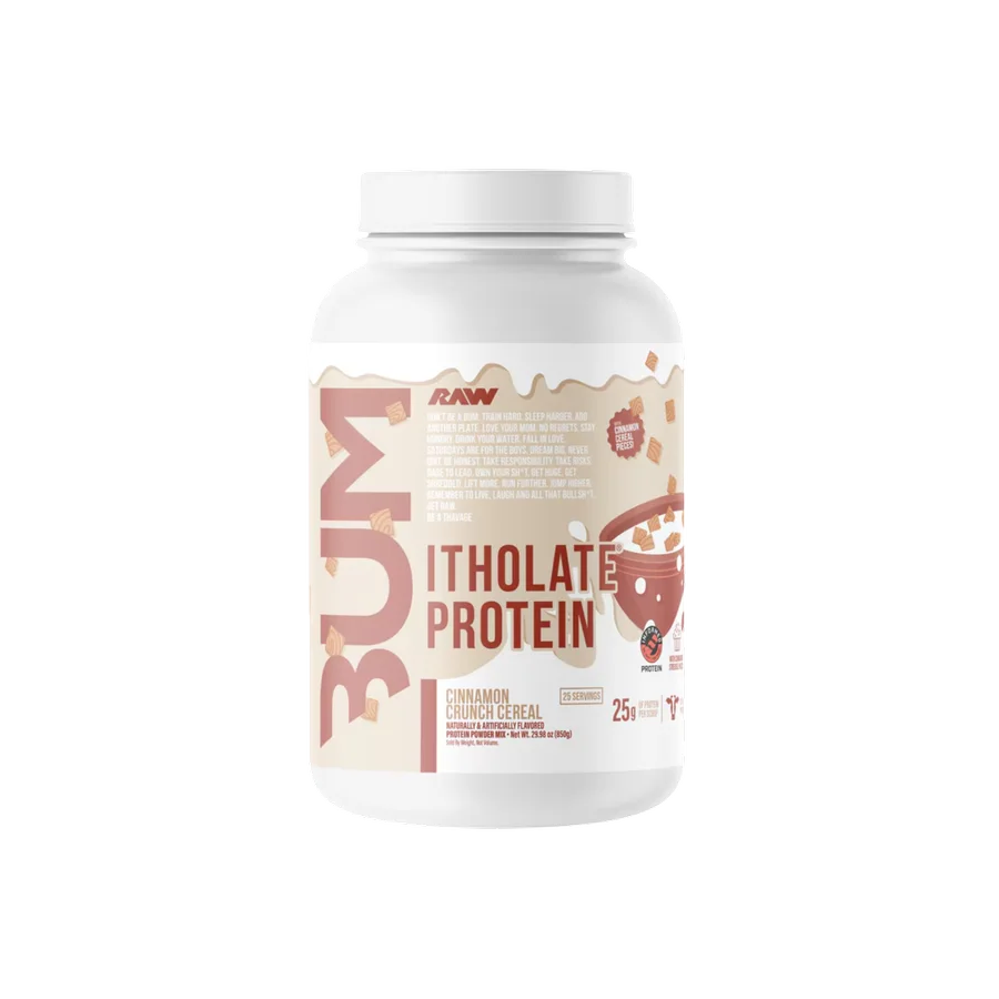 Proteína BUM x RAW Itholate Cinnamon Crunch Cereal, 25 Porciones
