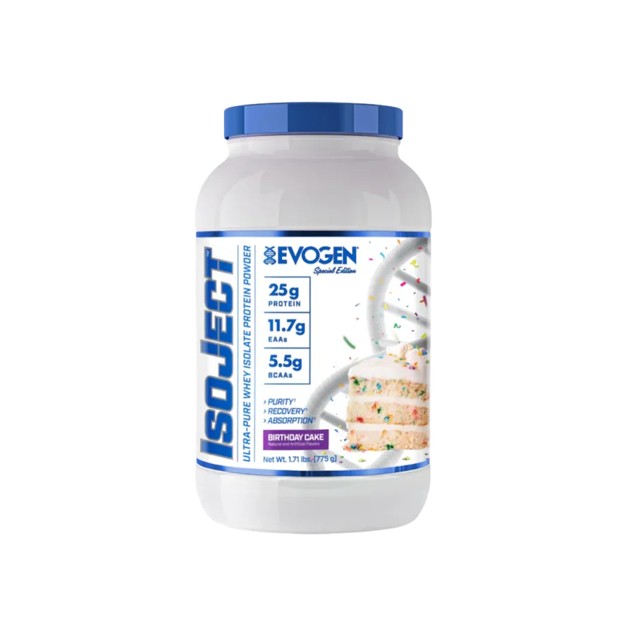 Proteína Evogen Isoject Birthday Cake, 25 Porciones