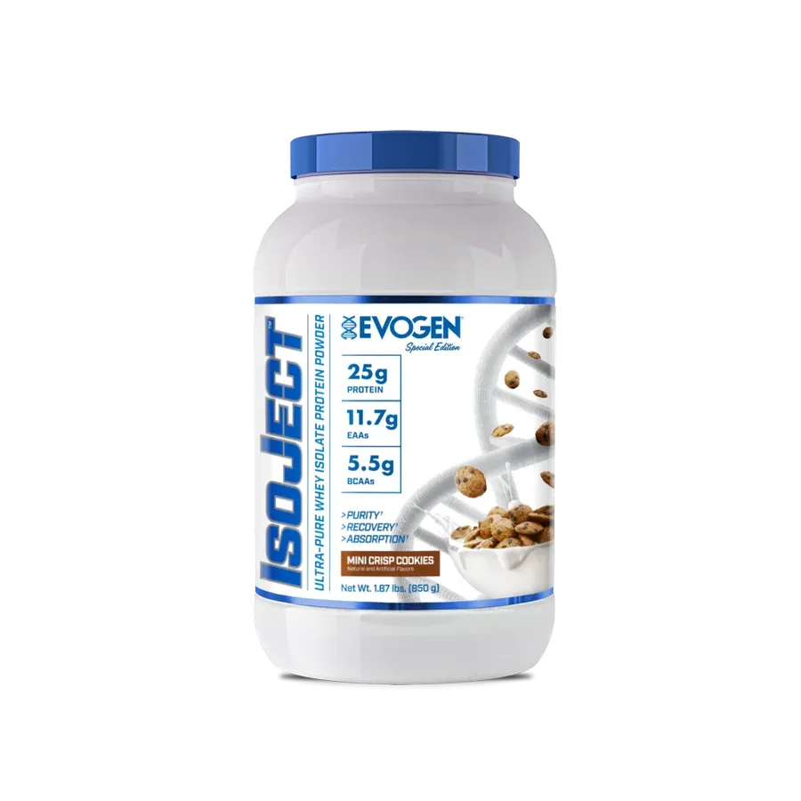 Proteína Evogen Isoject Mini Crips Cookies, 25 Porciones