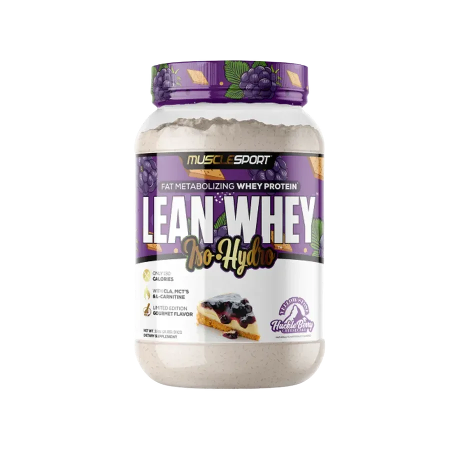 Proteína Musclesport Lean Whey Huckle Berry Cheesecake, 26 Porciones