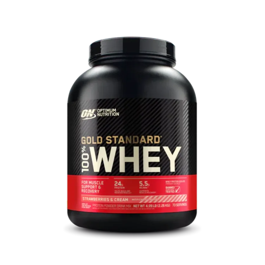 Proteína Optimum Nutrition Whey Strawberry and Cream, 73 Porciones
