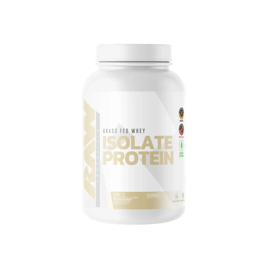 Proteína RAW Grass Fed Whey Isolate Vainilla, 25 Porciones