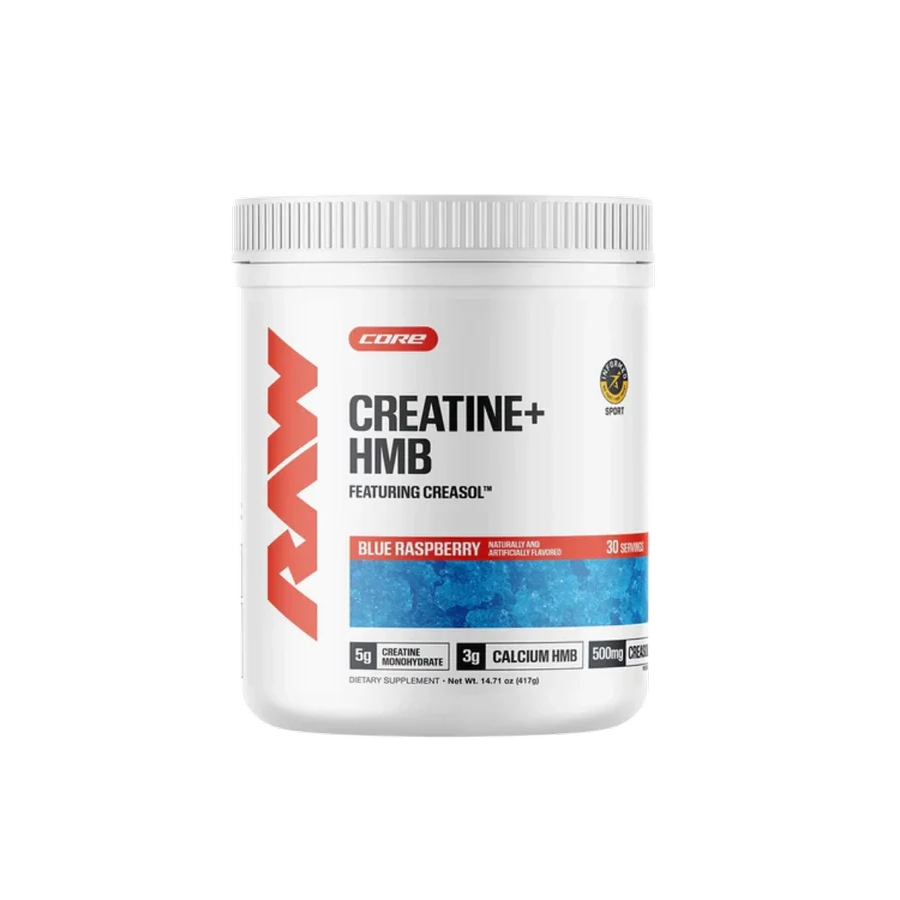 RAW Creatine + HBM Blue Raspberry, 30 Porciones