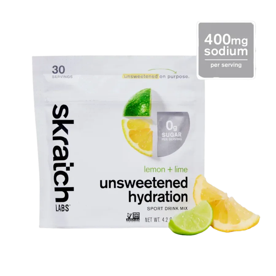 Unsweetened Hydration Sport Drink Mix Lemon + Lime, 30 Porciones